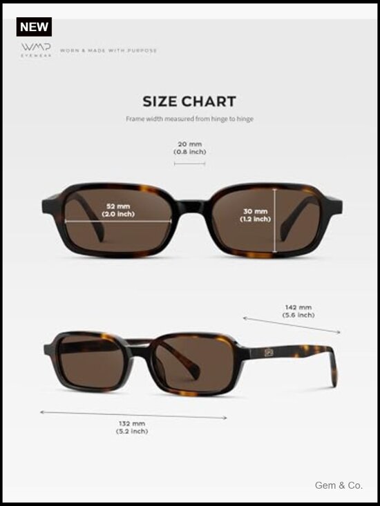 Slim rectangular sunglasses with anti-reflective lenses, 90s compact frame,